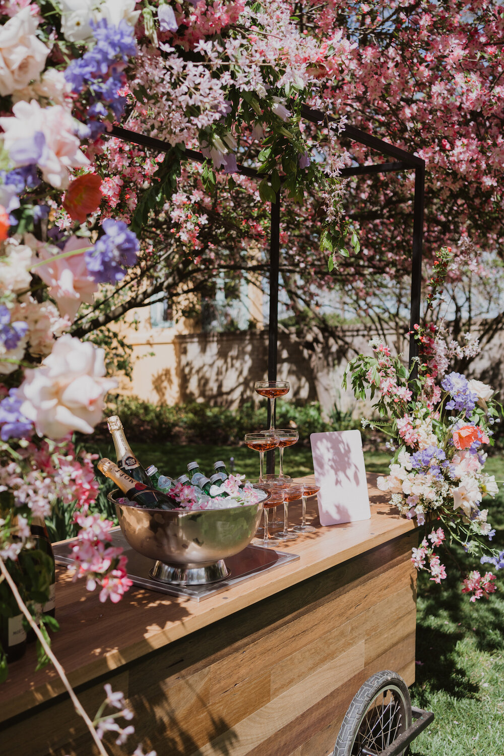 Styled Spring Elopement at Mona Farm featuring the Renee Grace Bridal 'Alana' gowns