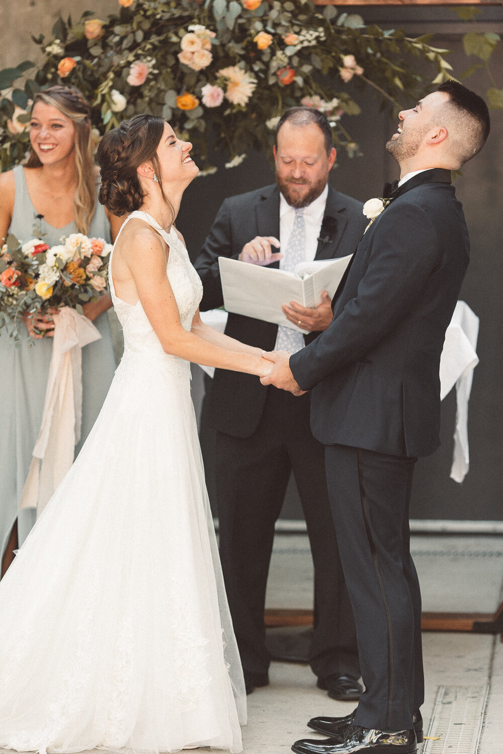 Kenzie and Nick' Wedding featuring a custom Renee Grace Bridal gown